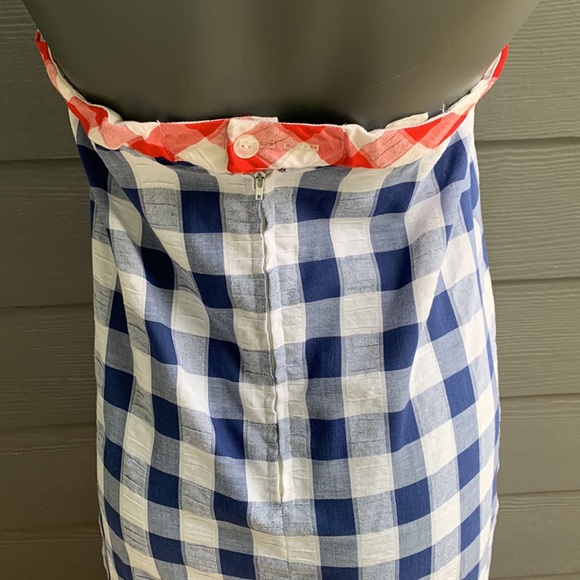 Red, White, and Blue Gingham Maxi Halter Dress by Beach Party - Picture 4 of 12